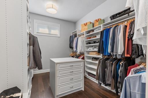 Expanded custom walk-in closet/dressing room