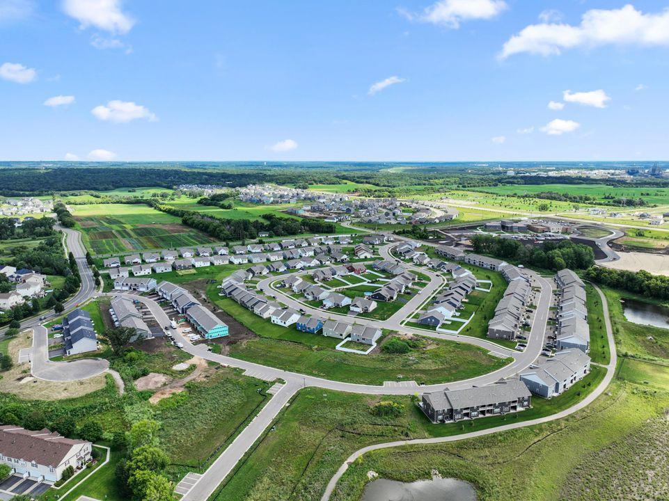 An overhead view of the neighborhood, great location and great homesites!