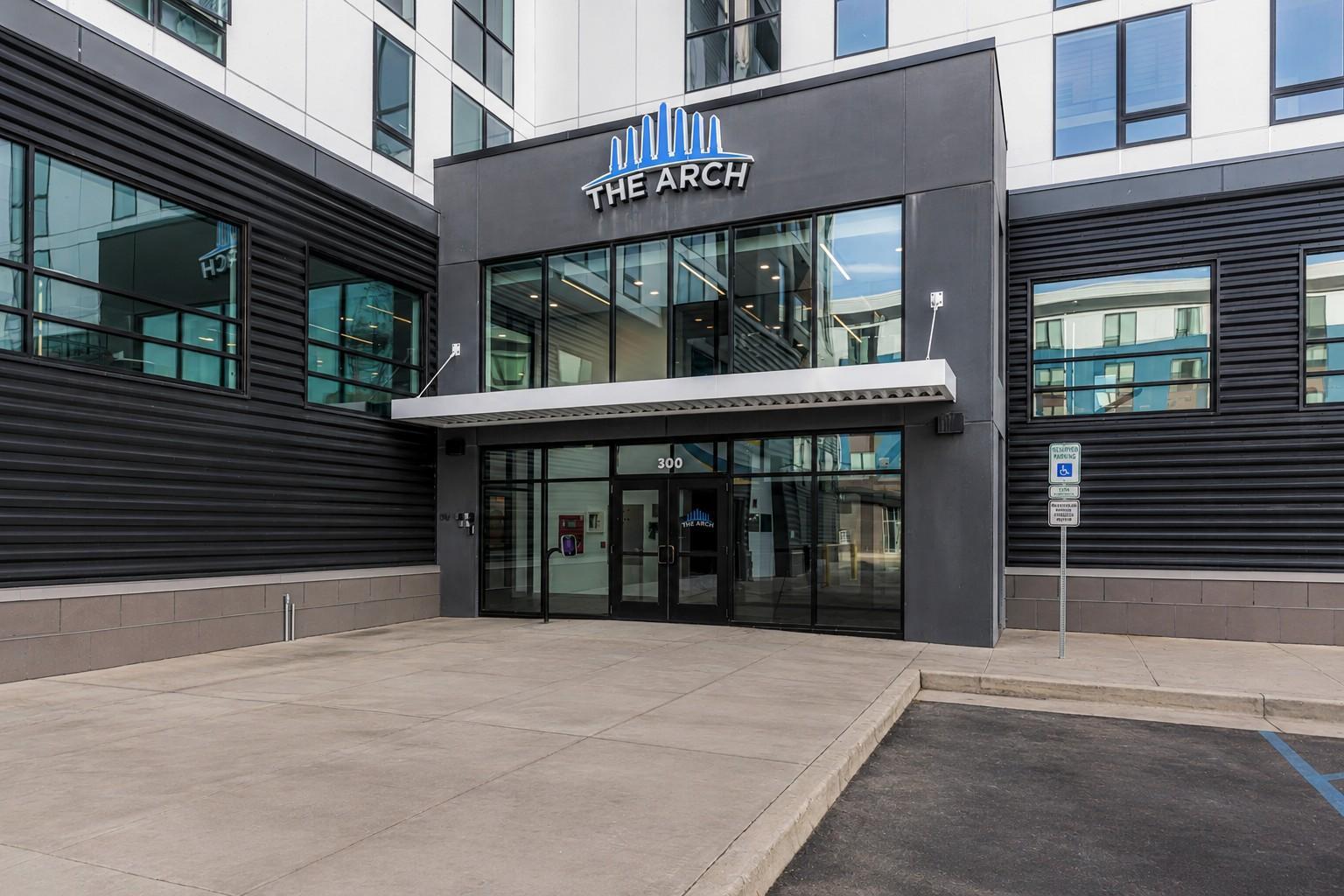 Front Door of Building - Virtually Staged