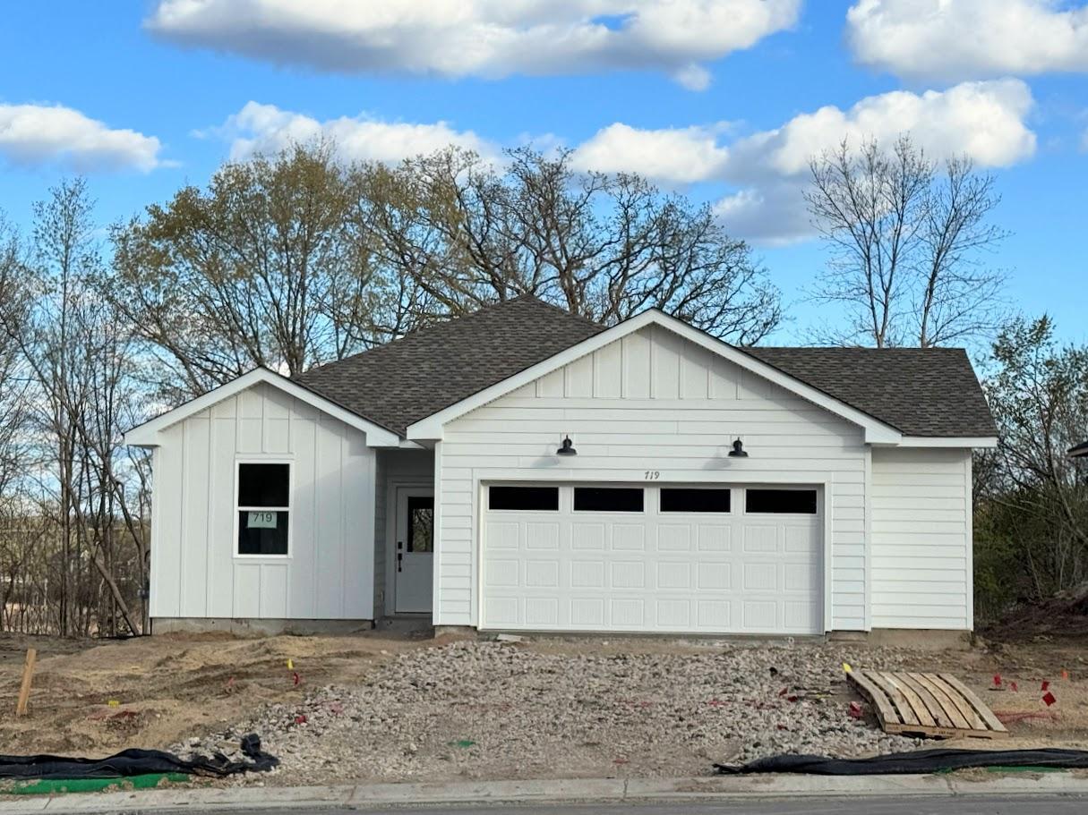(Photo is of the actual home in progress.)