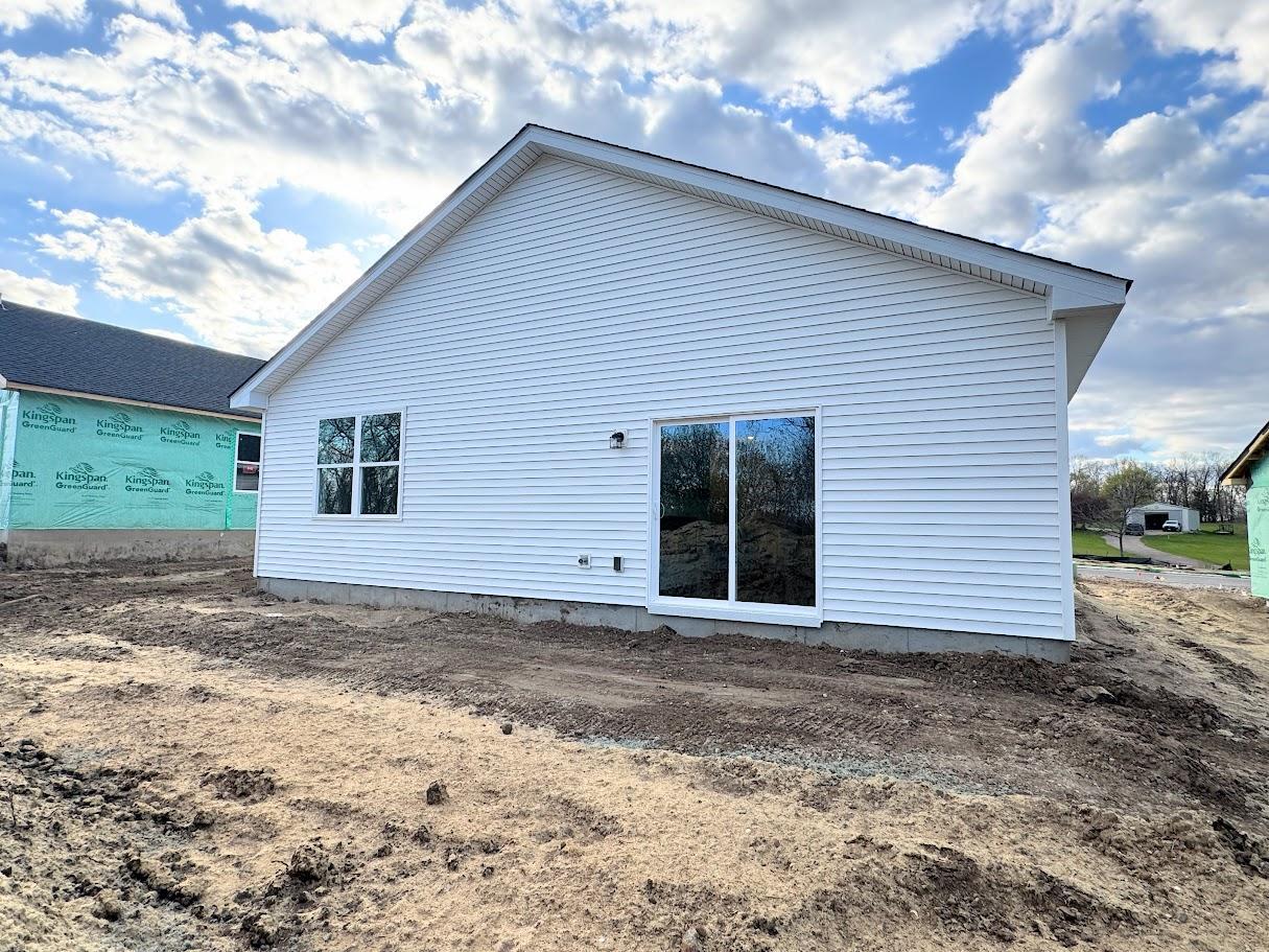 (Photo is of the actual home in progress.)