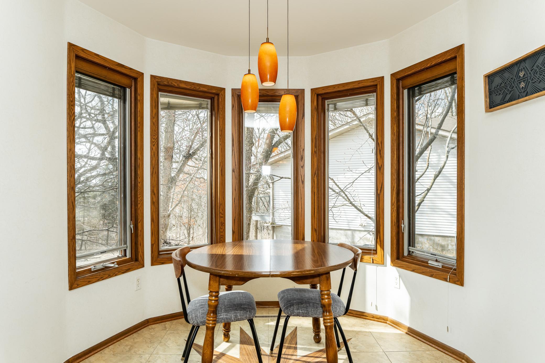 Eat in area with view of yard