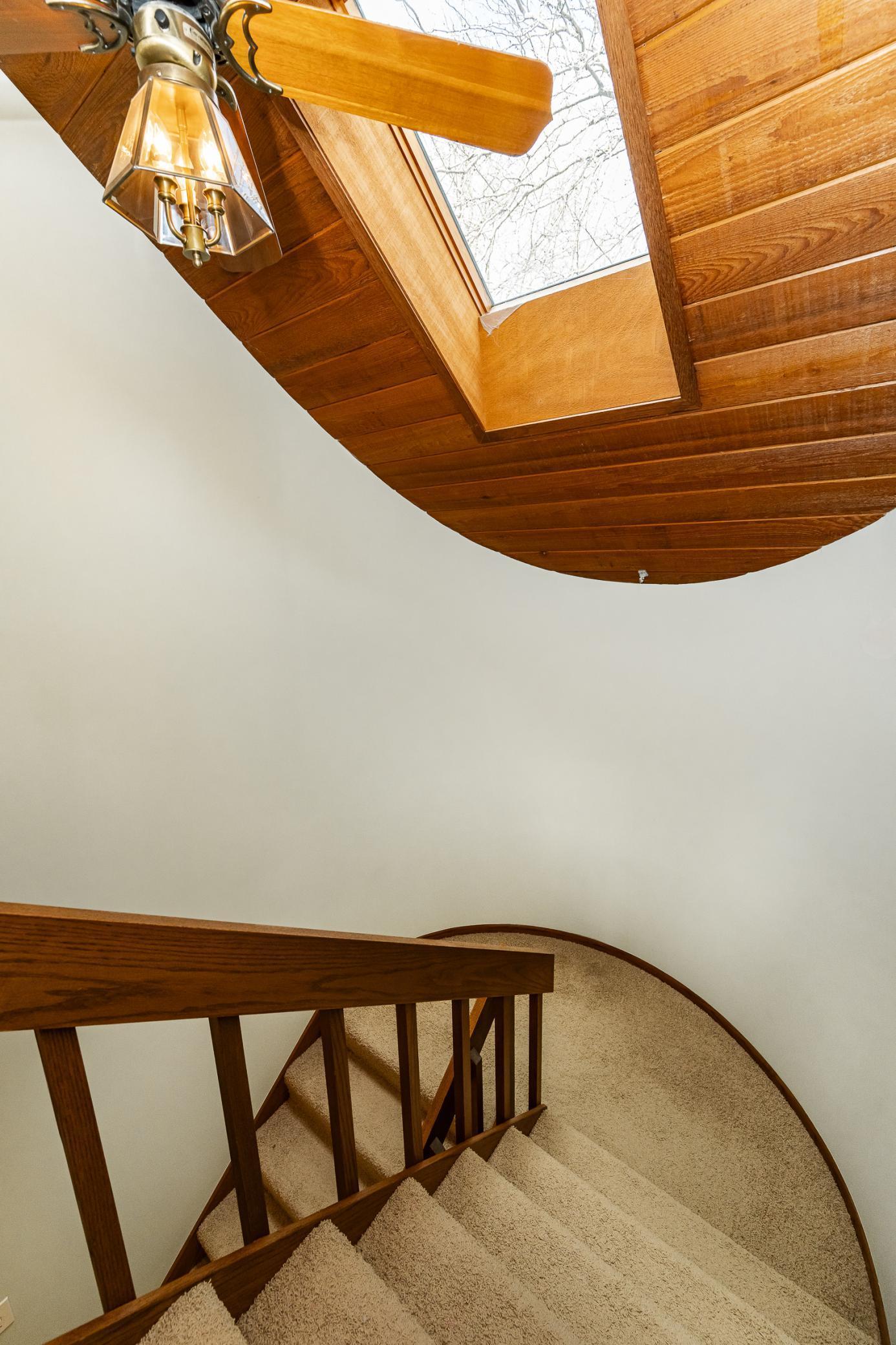 Staircase to office- loft area