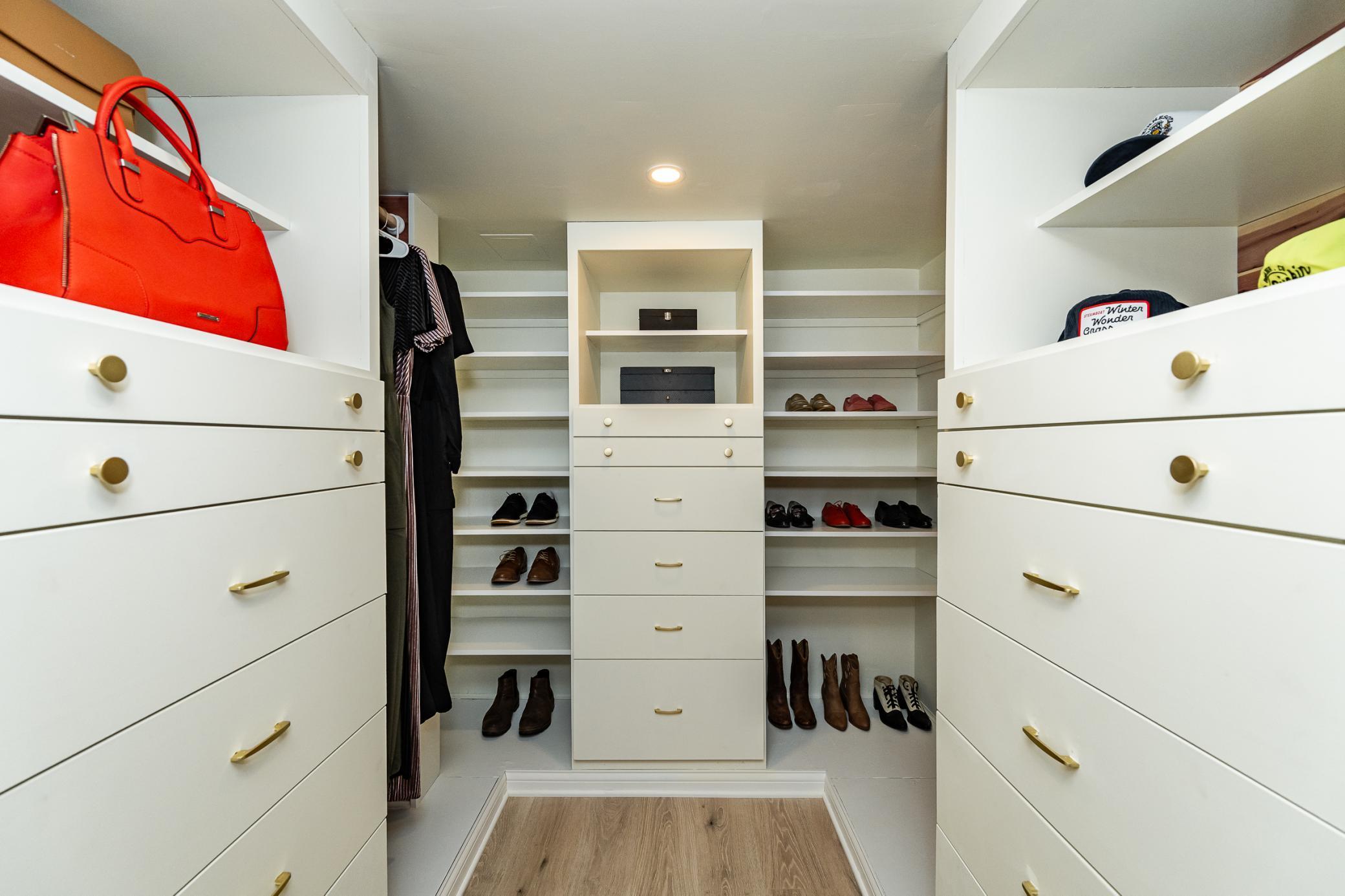 Updated walk-in closet