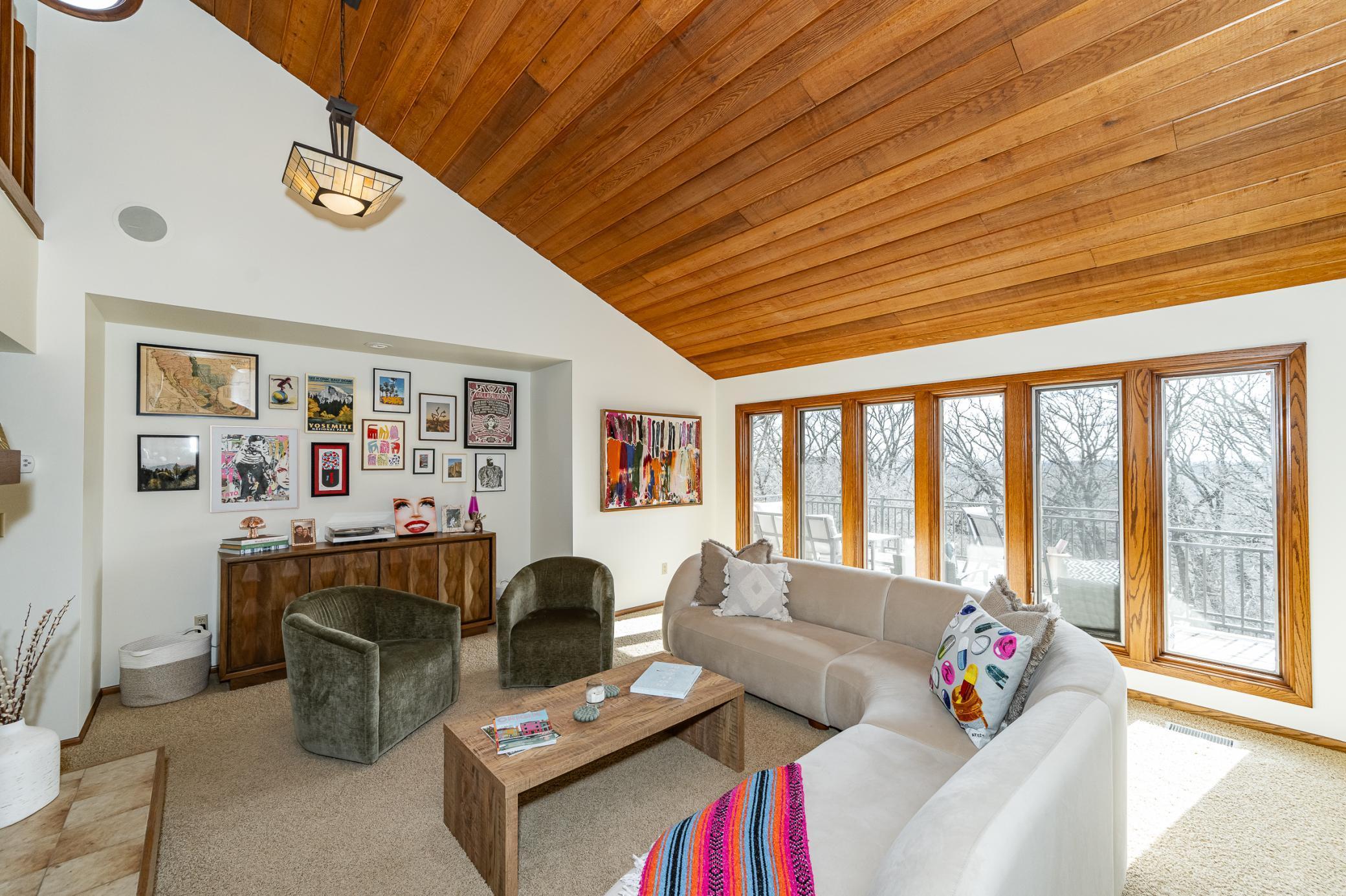 Wood vaulted ceiling-tons of natural light