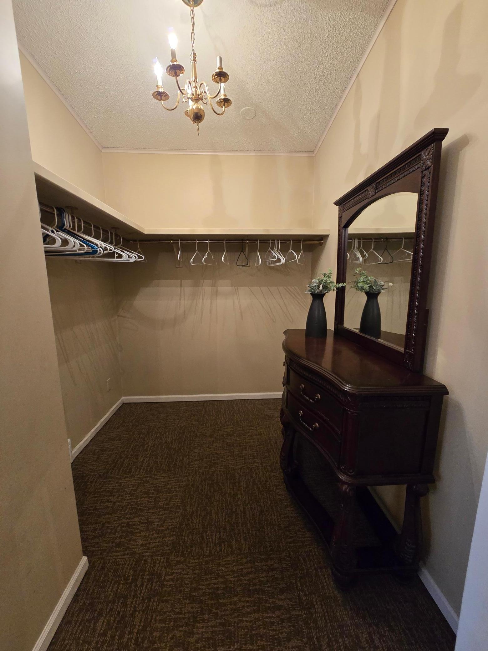 Large walk in closet 7 x 8