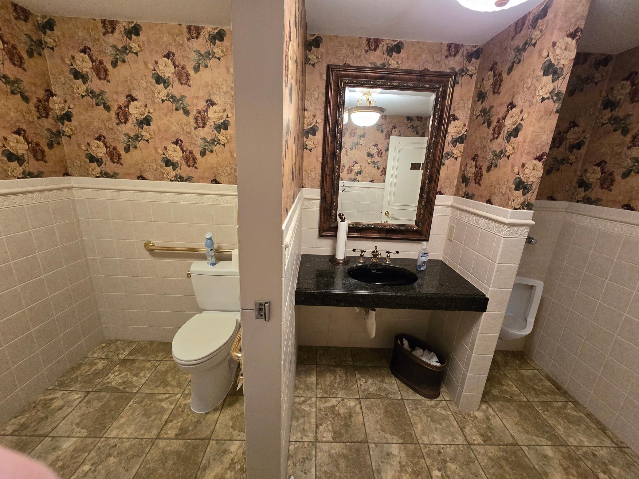 Unisex restroom 12 x 7.5 with closet