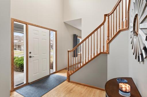 Grand 2 story Foyer with open staircase