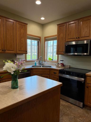Kitchen Corner sink and windows