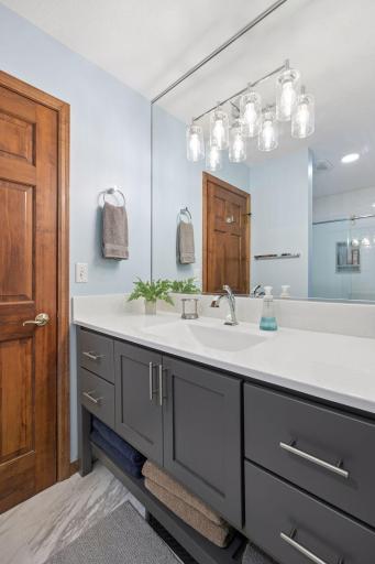 Jack and Jill bathroom on the upper level
