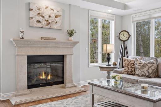 Another inviting fireplace in the great room