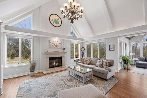 This room brings in so much amazing natural light through the large windows