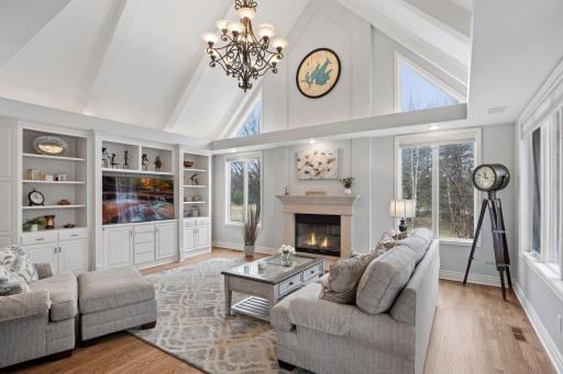 Inviting great room, just off of the kitchen