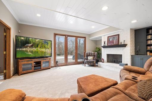 A door from the family room leads out to the patio, and your own private outdoor oasis