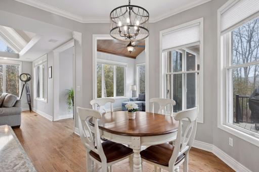 You will love this cozy breakfast nook in the kitchen