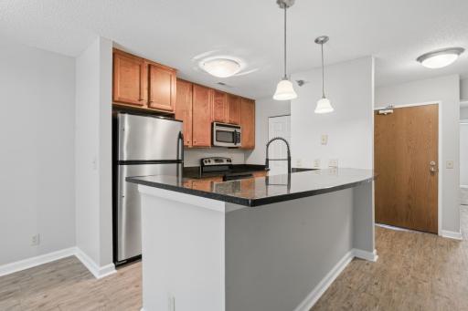 Large island with room for multiple stools
