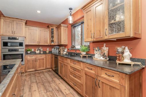 Granite leather finished kitchen countertops