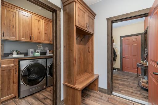 View from hallway to mud room
