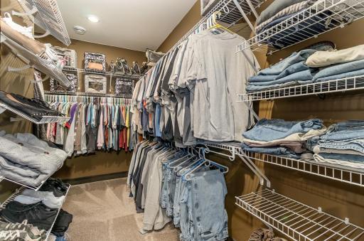 Walk in master closet