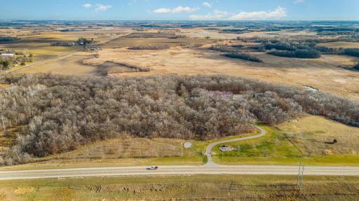 Long winding asphalt driveway