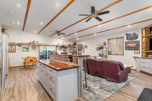 Entertaining space in shop