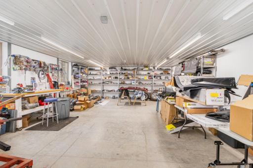 Shop-this area has sliding doors if you want to close it off