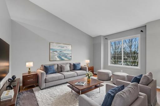 Virtually staged- Living room