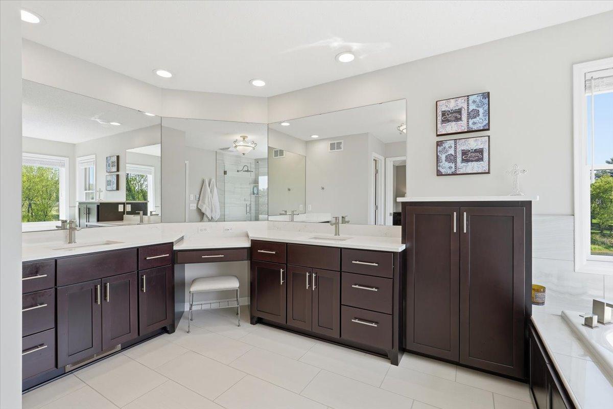 Primary full ensuite is a true spa experience.