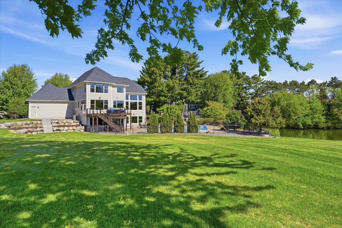 Green space and mature trees.
