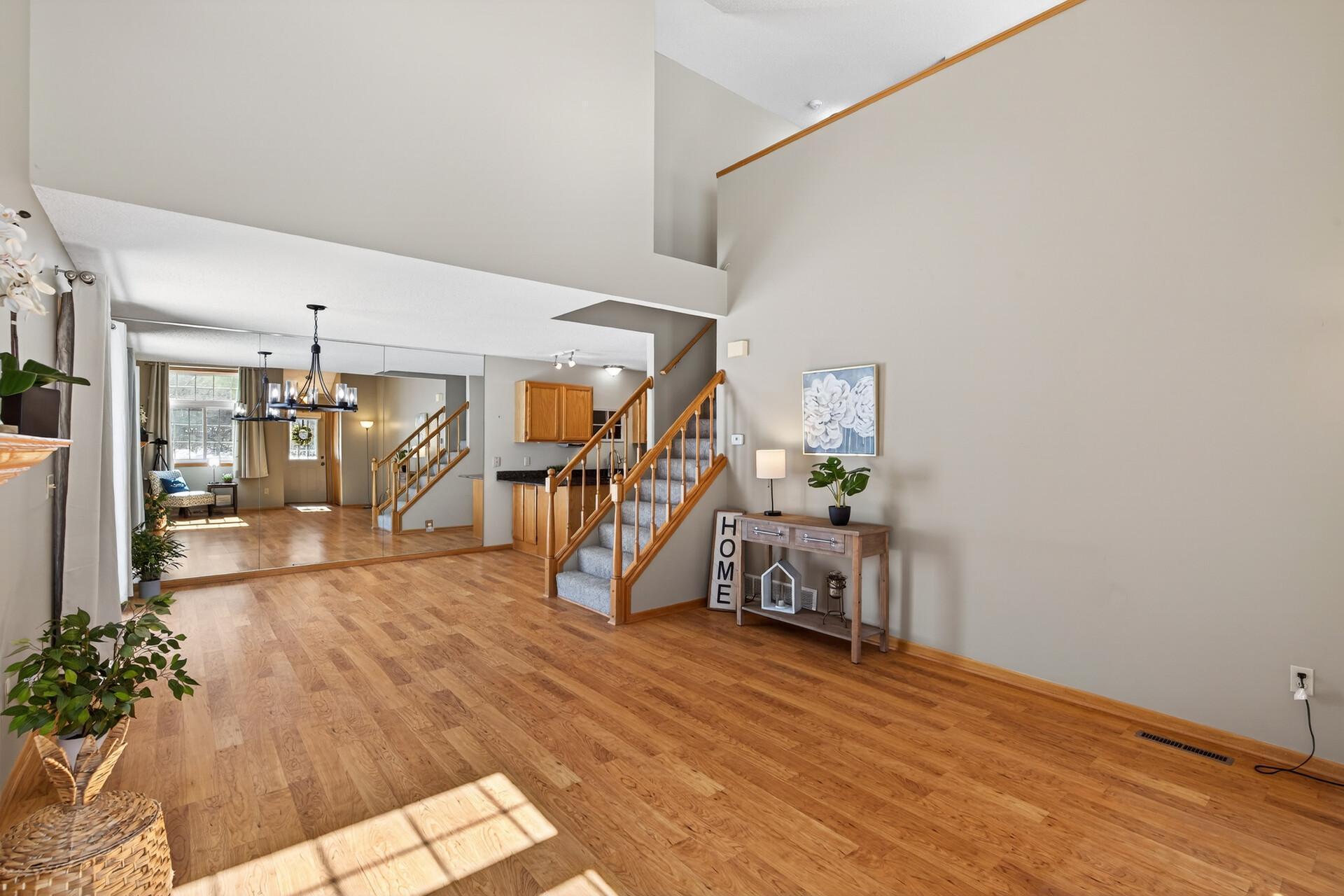 Living Room with Vaulted Ceilings