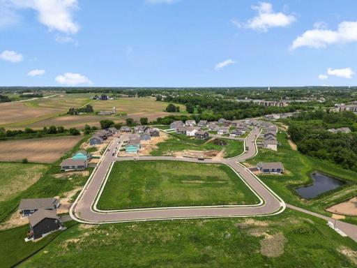 An aerial view of the Oak Creek Neighborhood in Chaska.