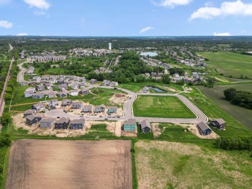 An aerial view of the Oak Creek Neighborhood in Chaska.
