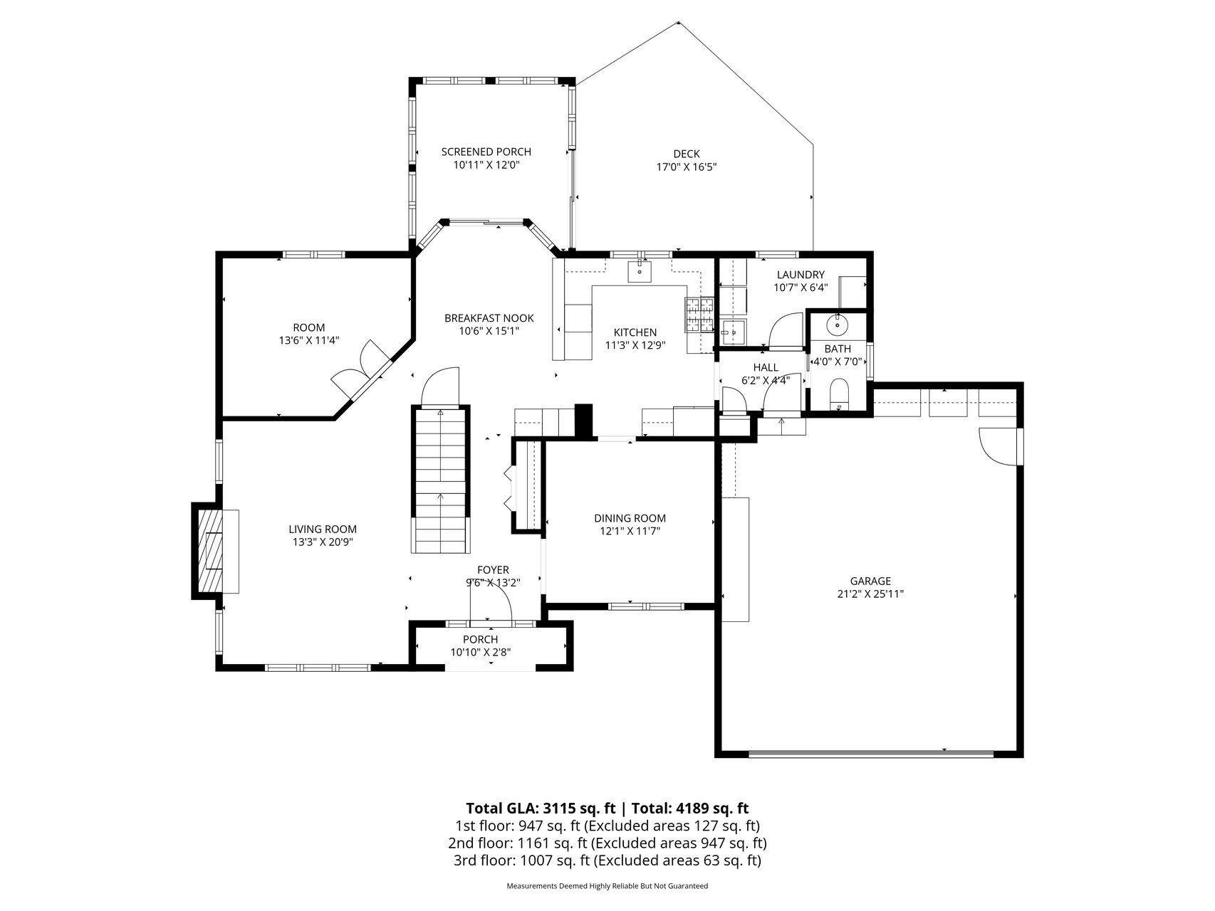 Main level floor plan