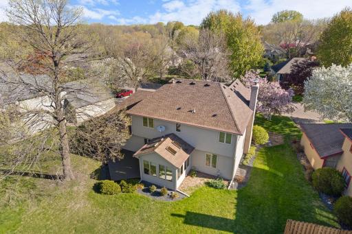 Full irrigation ensures a lush green lawn which is easy to maintain. Gutters with guards & cedar siding also add to the easy maintenance of this home.