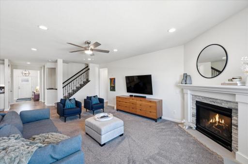 Additional Living area view. Staircase leads to the second floor.