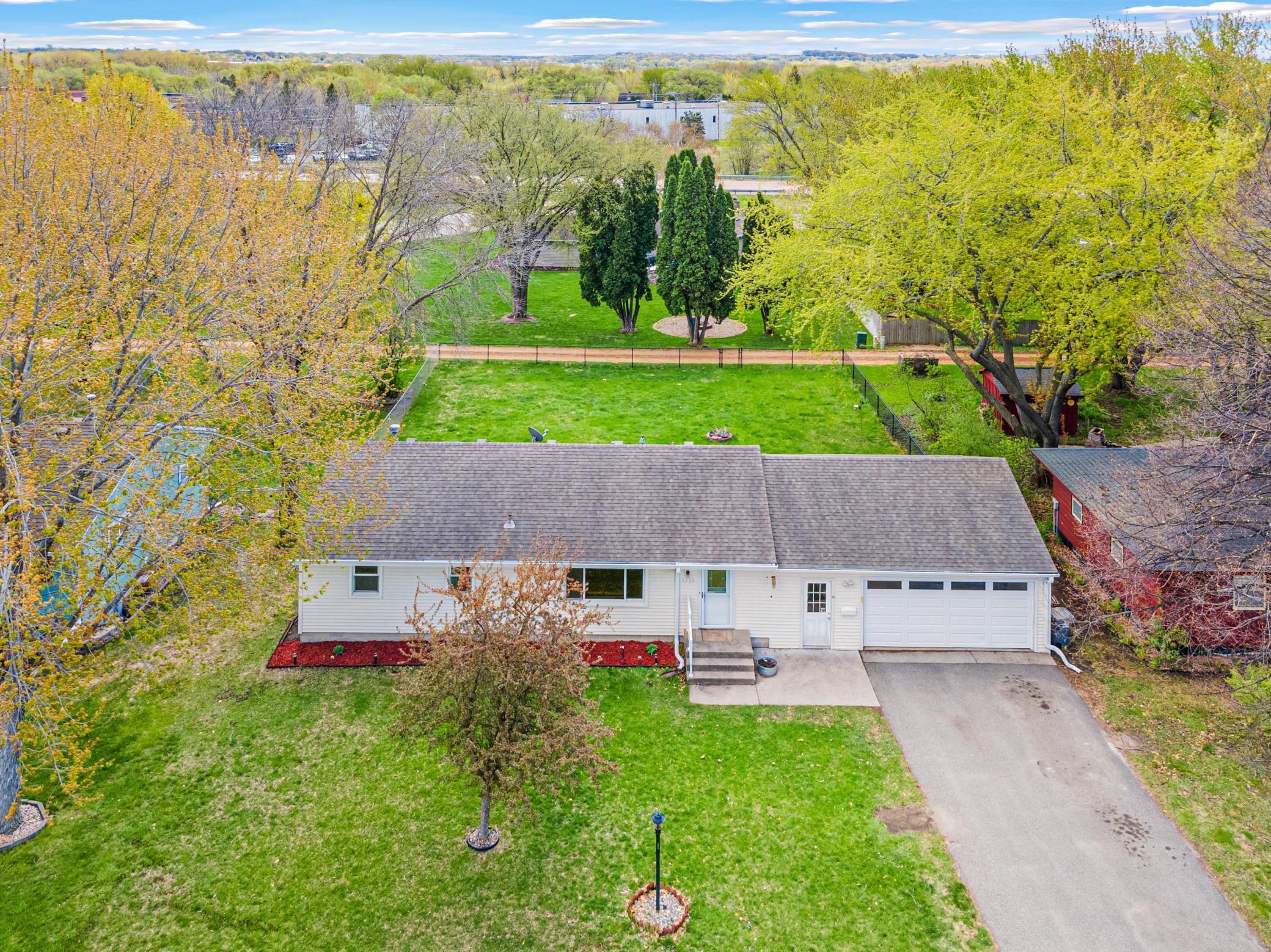 Front of the home from drone photo