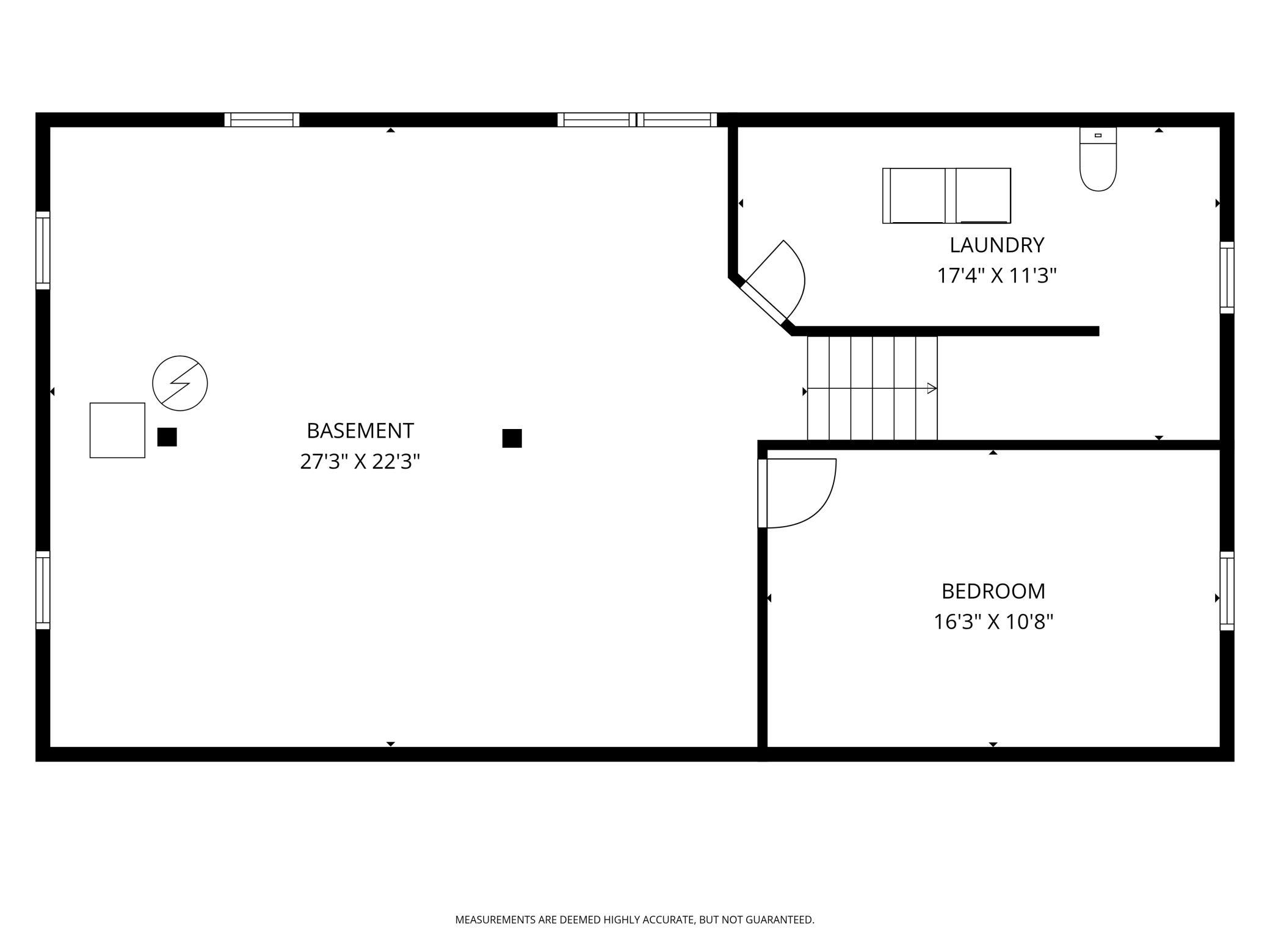 Basement floor plan (None of the basement was counted as finished square footage)