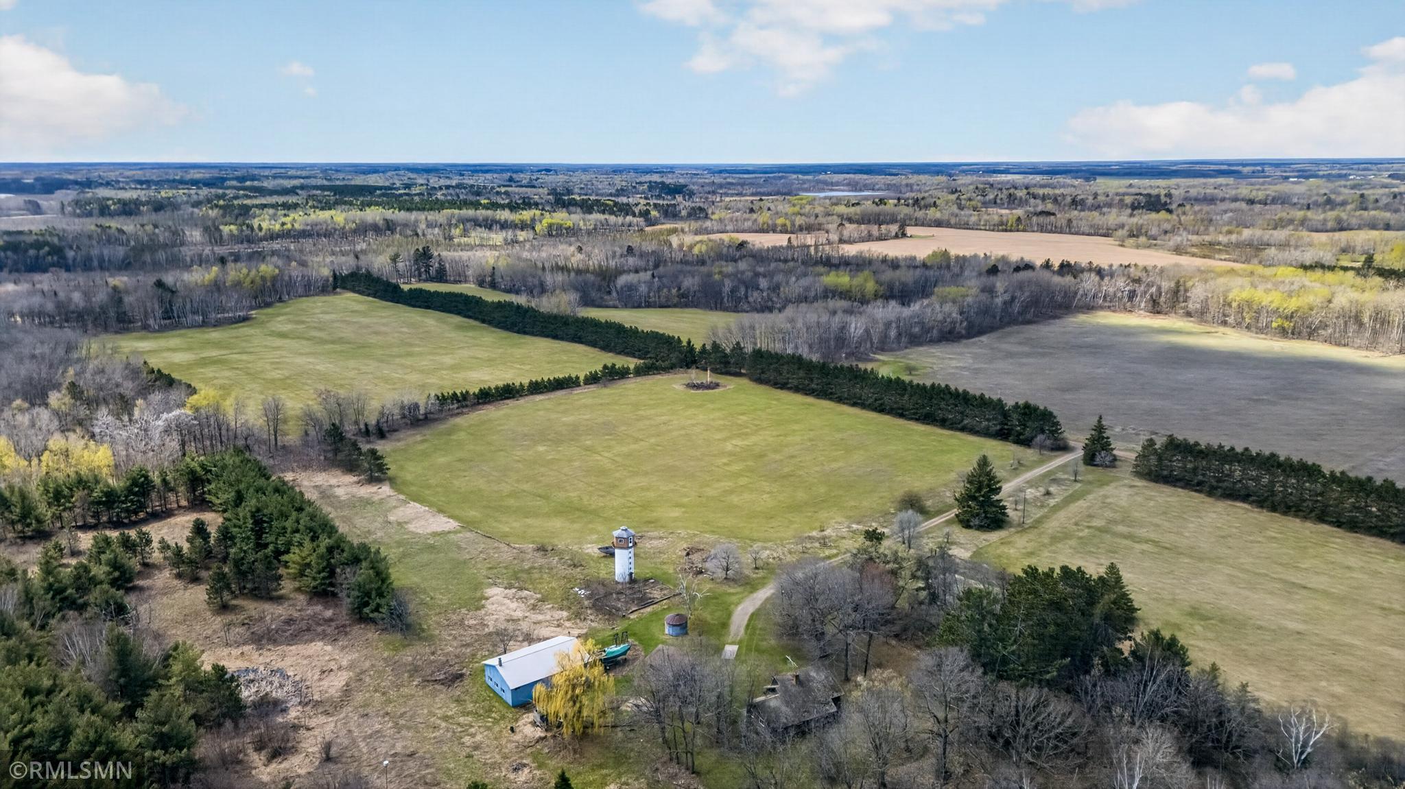 east - west view showing tree line