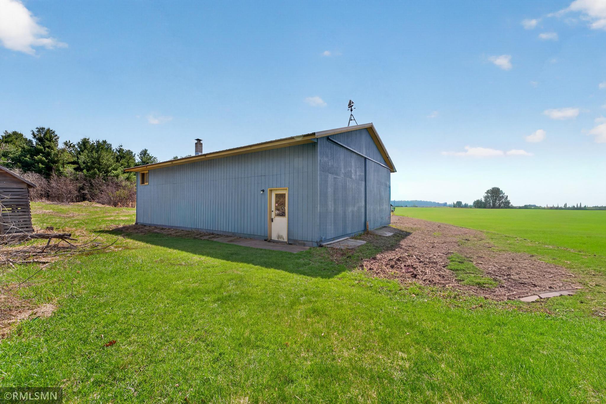shed with large sliding door
