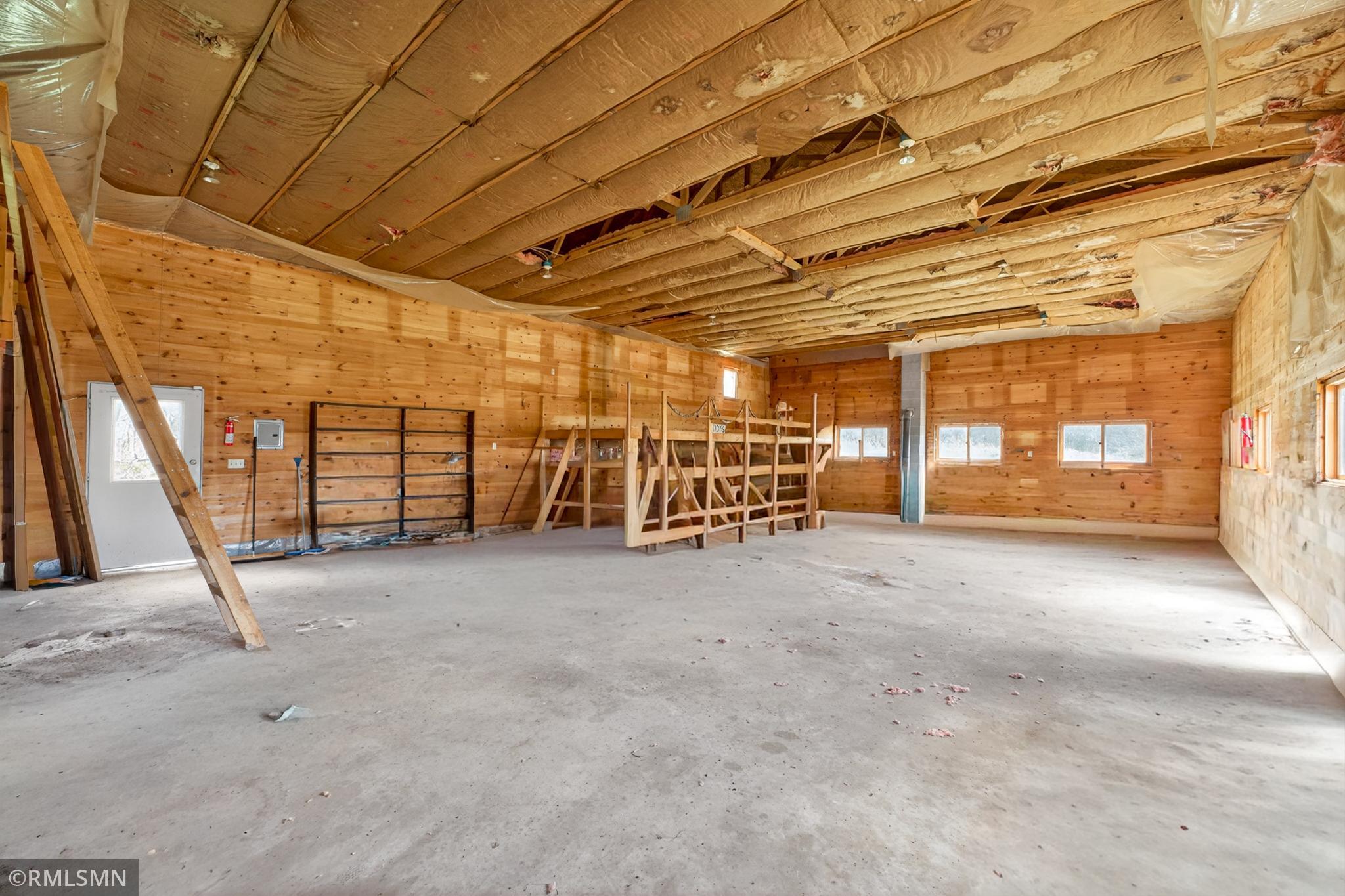 inside of shed - wired -insulated
