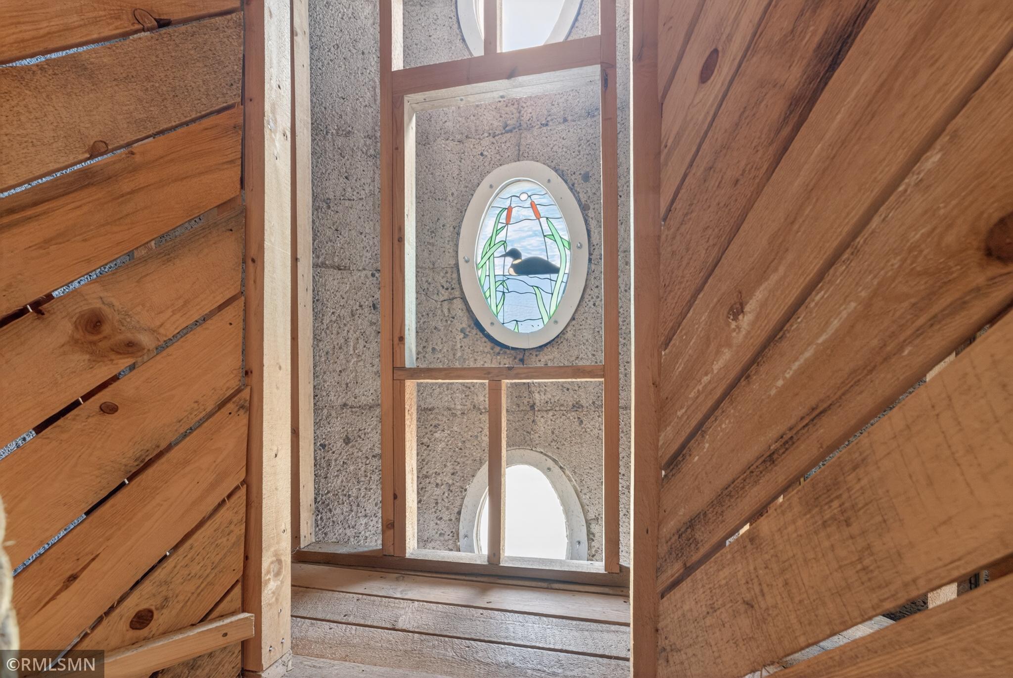 stained glass windows in silo
