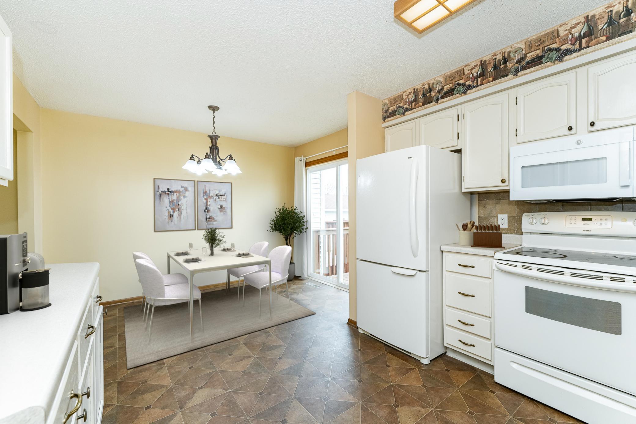 Dining/Kitchen Virtually Staged