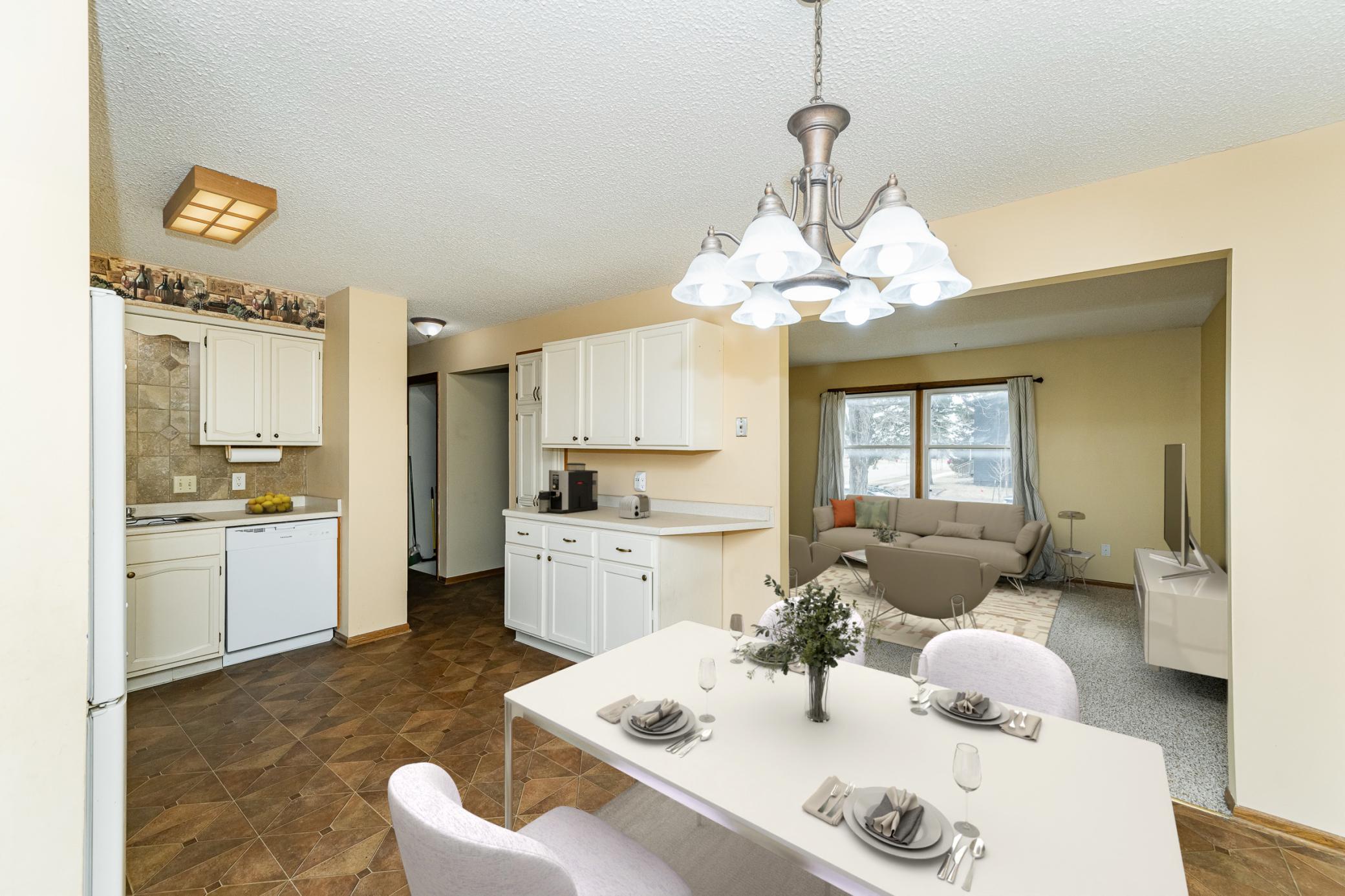 Kitchen/Dining/Living Virt Staged