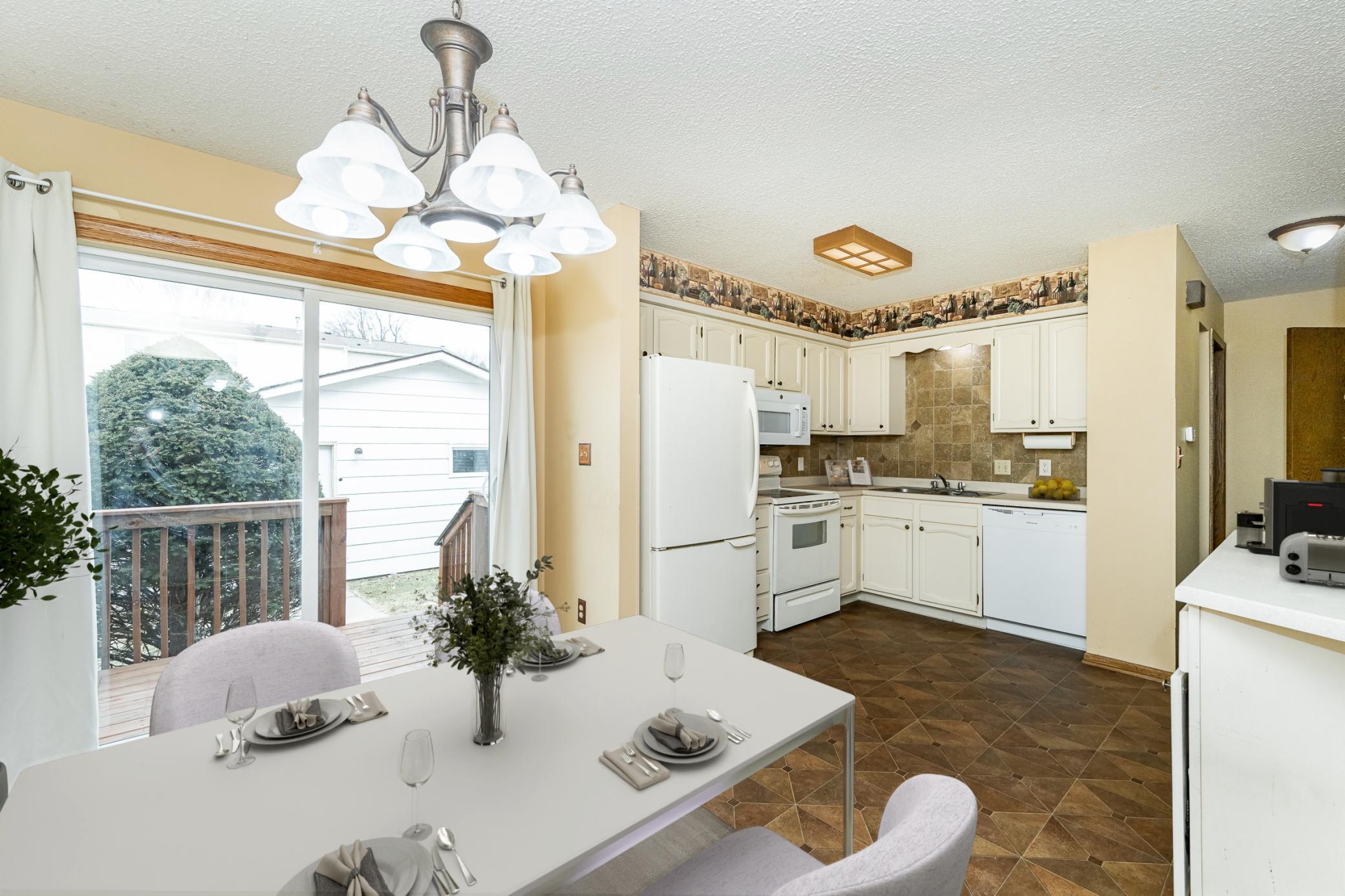 Dining/Kitchen Virtually Staged