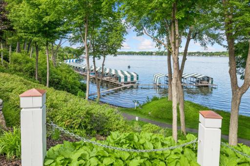 Canopied boat slip is available through the association for an annual fee.