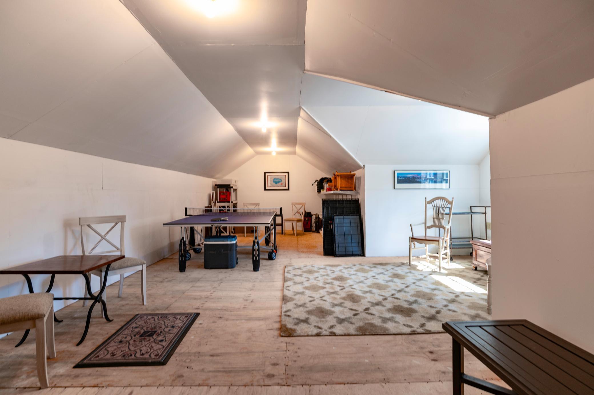 The top level of the garage is already sheet rocked and ready for your finishes!