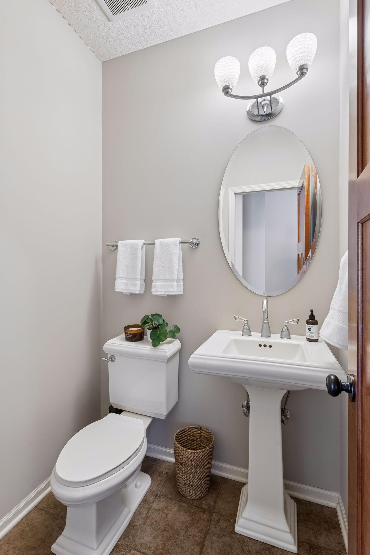 Main level half bath
