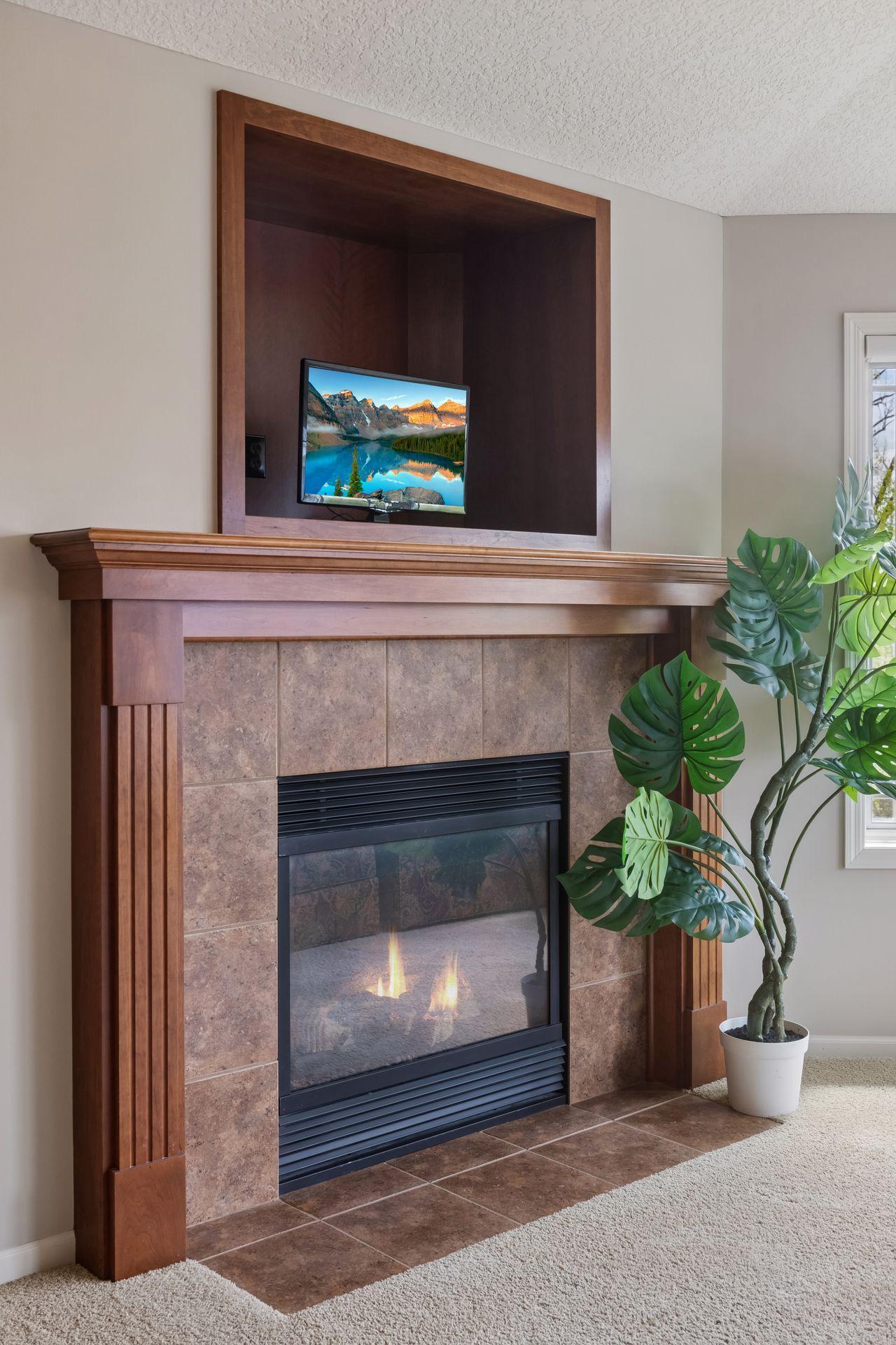 Private fireplace for cozy nights