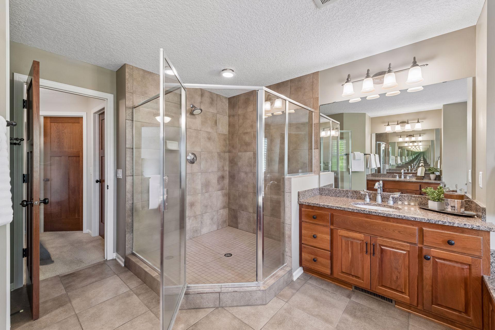 Large walk in shower