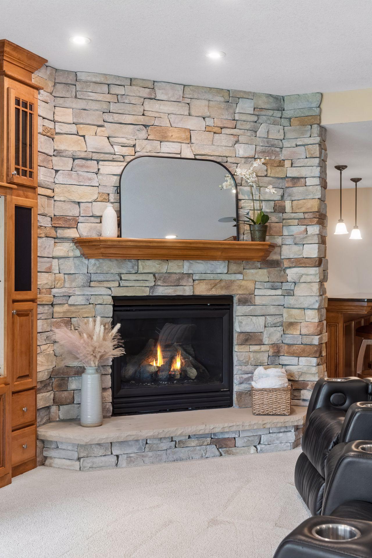 3rd fireplace-For the cozy movie nights